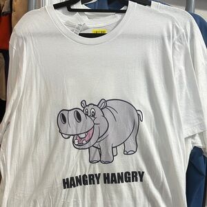Bella Canvas White Hippo Graphic Tee